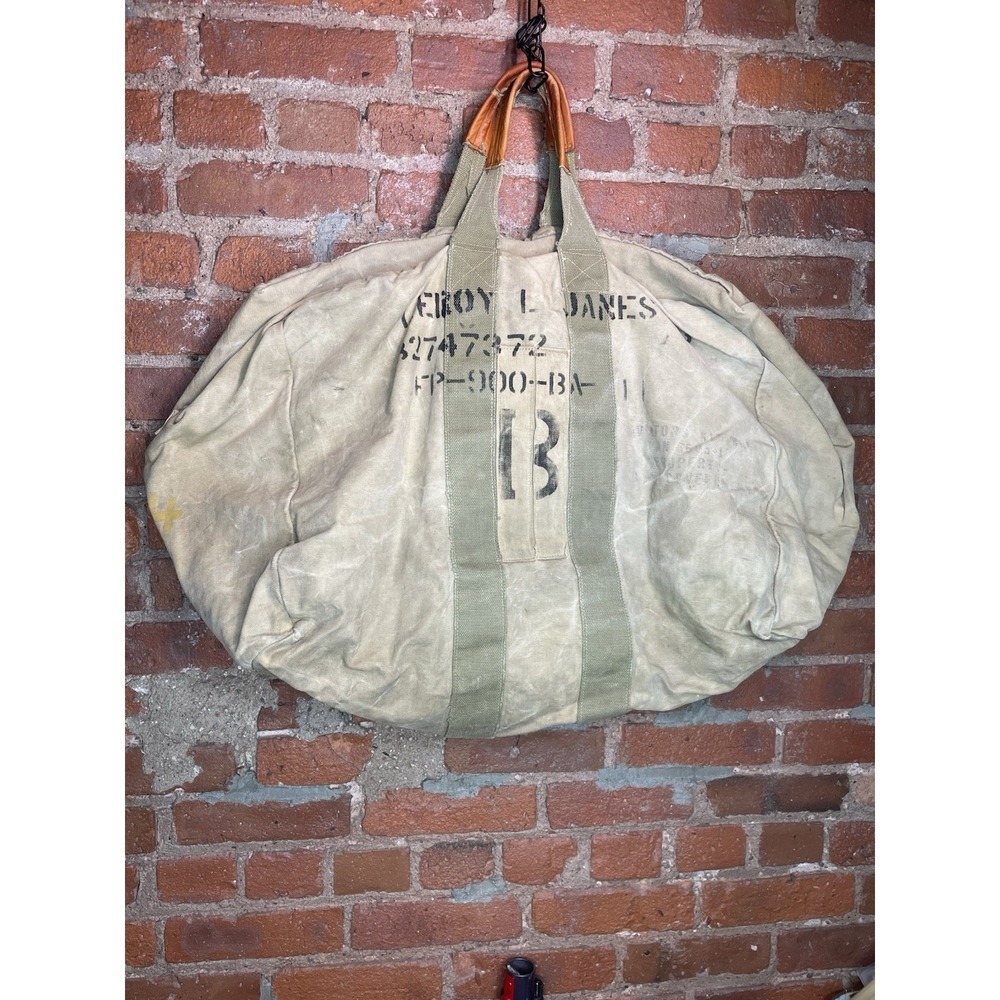 Vintage WWII Aviators Kit Bag AN 6505 US Air Force USAF Rare 2 Zippers Stenciled